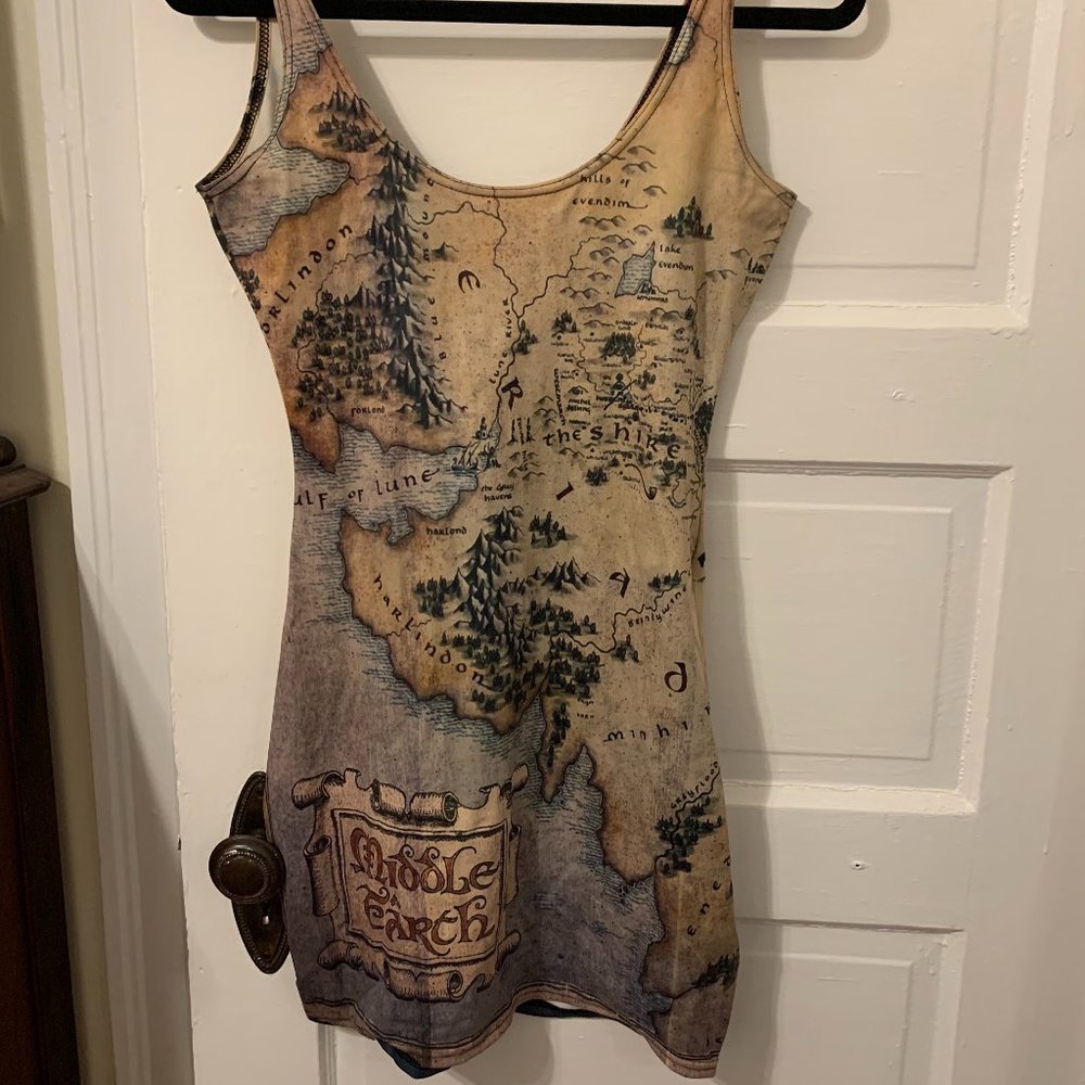 BlackMilk Lord of the Rings Map dress size M